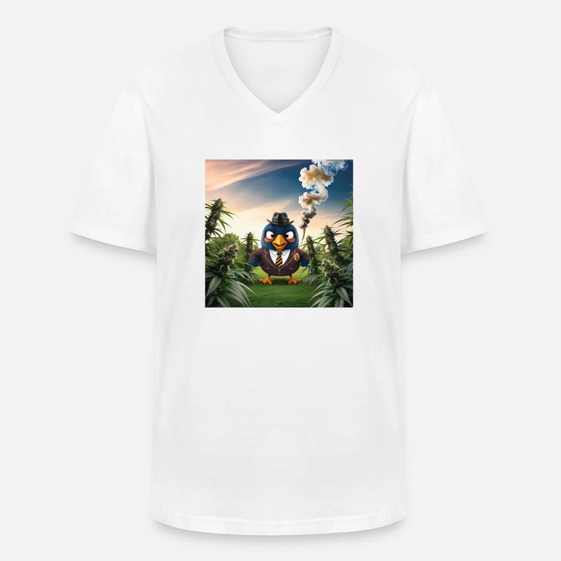 Weed Whisperer - Männer-T-Shirt mit V-Ausschnitt - Weiß
