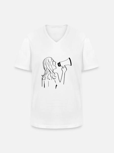 révolution des femmes - T-shirt col V Homme - blanc