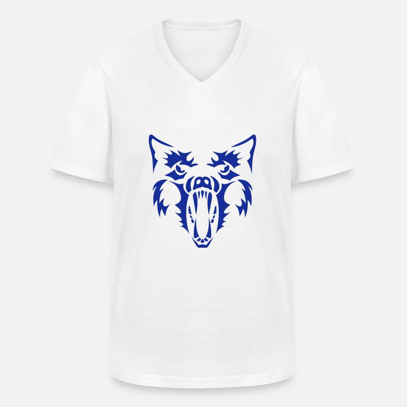 Wolf Werwolf Werwolf 3 - Männer-T-Shirt mit V-Ausschnitt - Weiß
