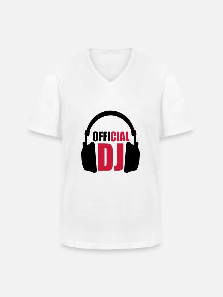 Official DJ - Men's V-Neck T-Shirt - white