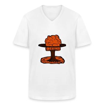 Nukleare Explosion Pilzwolke - Männer-T-Shirt mit V-Ausschnitt - Weiß - Vorne - AI Model Male 185 light (185cm)