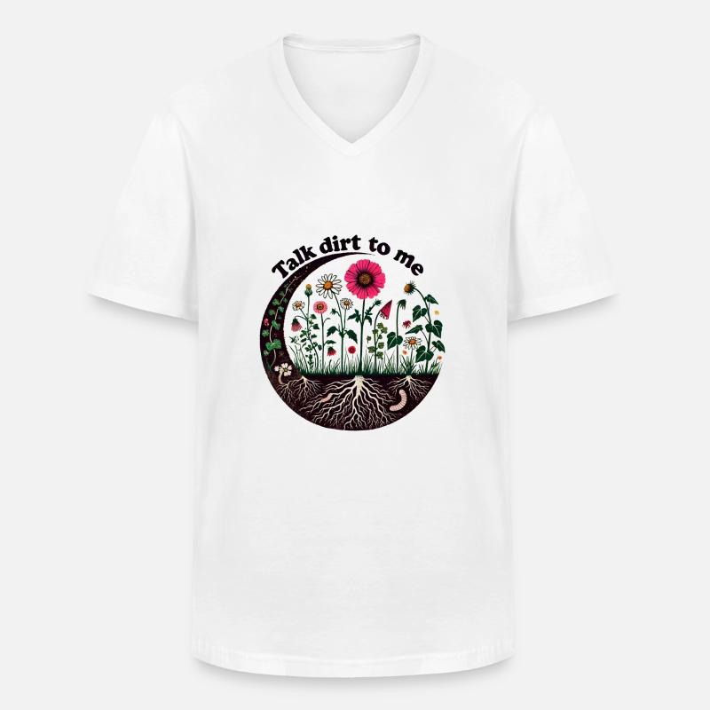 Sprich Dreck mit mir - Männer-T-Shirt mit V-Ausschnitt - Weiß
