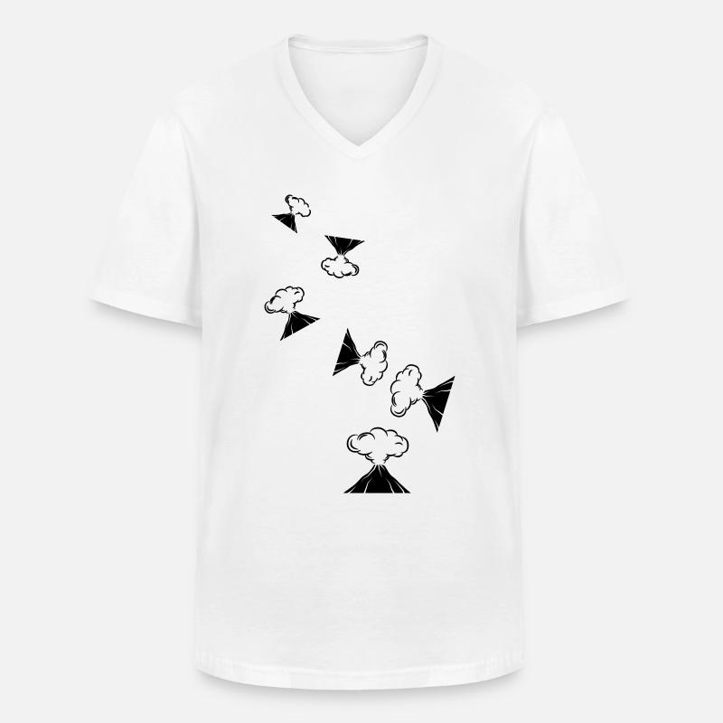 Vulkan icon symbol - Männer-T-Shirt mit V-Ausschnitt - Weiß