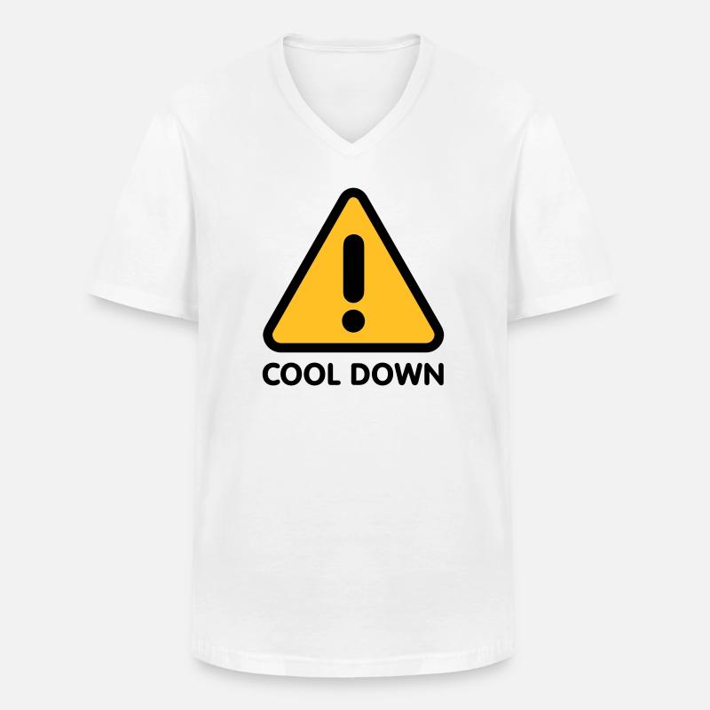 Cool down - Männer-T-Shirt mit V-Ausschnitt - Weiß