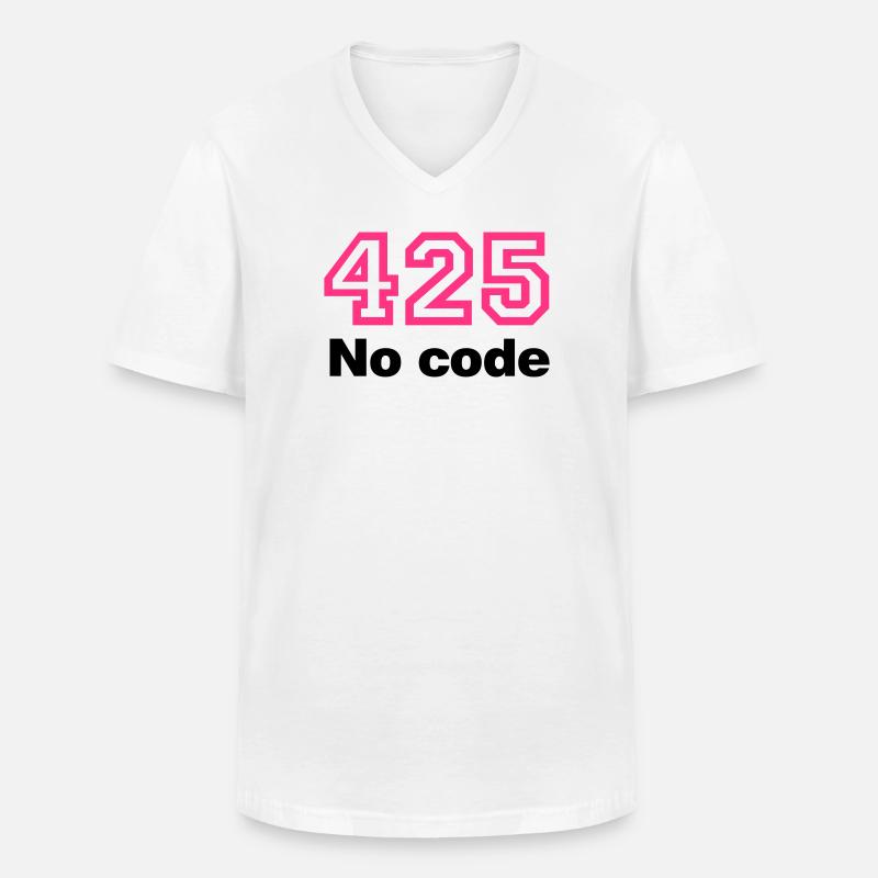Error 425 No Code - Männer-T-Shirt mit V-Ausschnitt - Weiß
