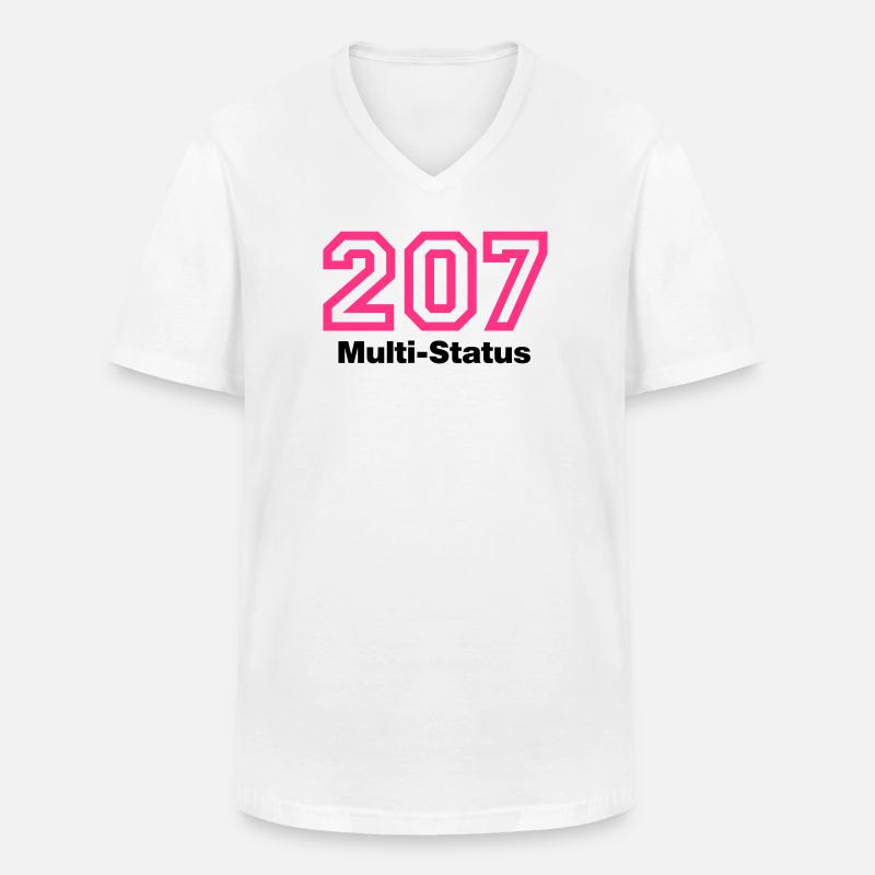 Error 207 Multi-Status - Männer-T-Shirt mit V-Ausschnitt - Weiß