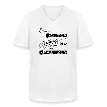 Doktor Spritzig Geschenk - Männer-T-Shirt mit V-Ausschnitt - Weiß - Vorne - AI Model Male 185 light (185cm)