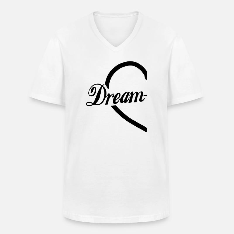 Dream-Team Herz - Männer-T-Shirt mit V-Ausschnitt - Weiß