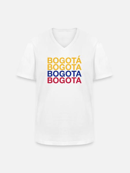 BOGOTA Colombia Kolumbien - Men's V-Neck T-Shirt - white