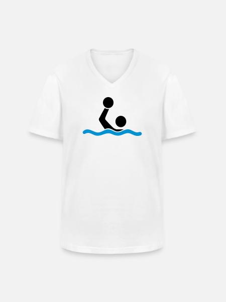 water polo - Men's V-Neck T-Shirt - white