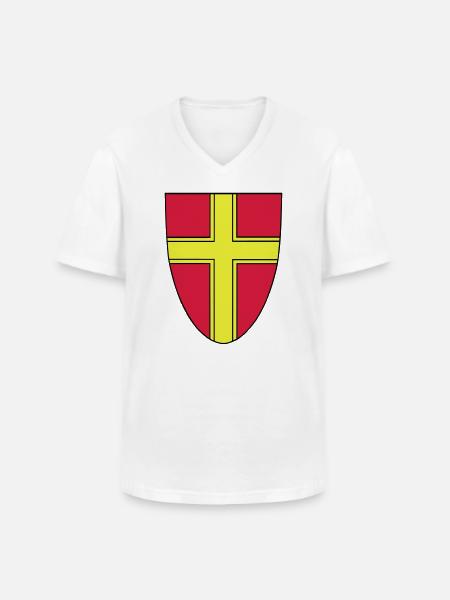 Vienna Vekto - Männer-T-Shirt mit V-Ausschnitt - Weiß