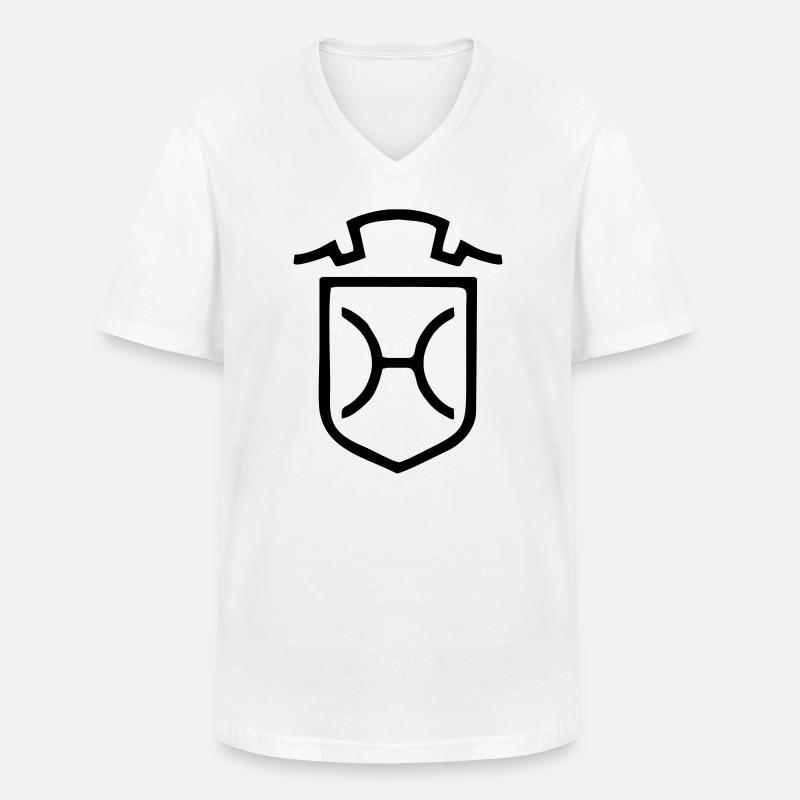 Holsteiner Pferd - Männer-T-Shirt mit V-Ausschnitt - Weiß