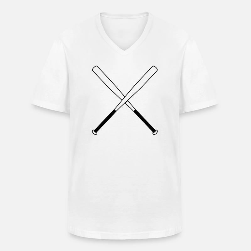 Baseballkeule, Schläger - Männer-T-Shirt mit V-Ausschnitt - Weiß