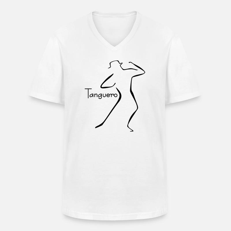 Tango-5 - Männer-T-Shirt mit V-Ausschnitt - Weiß