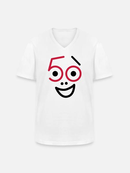 50 years old and still fresh! - Men's V-Neck T-Shirt - white