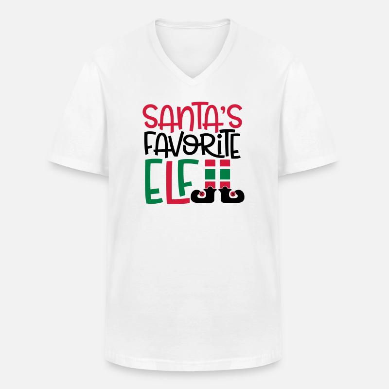 elf - Männer-T-Shirt mit V-Ausschnitt - Weiß