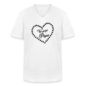 Vorzeigepapa Vater Vatertag Liebe Geschenk - Männer-T-Shirt mit V-Ausschnitt - Weiß - Vorne - AI Model Male 185 light (185cm)