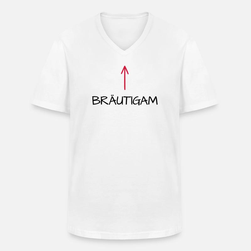 Bräutigam Junggesellenabschied Pfeil - Männer-T-Shirt mit V-Ausschnitt - Weiß