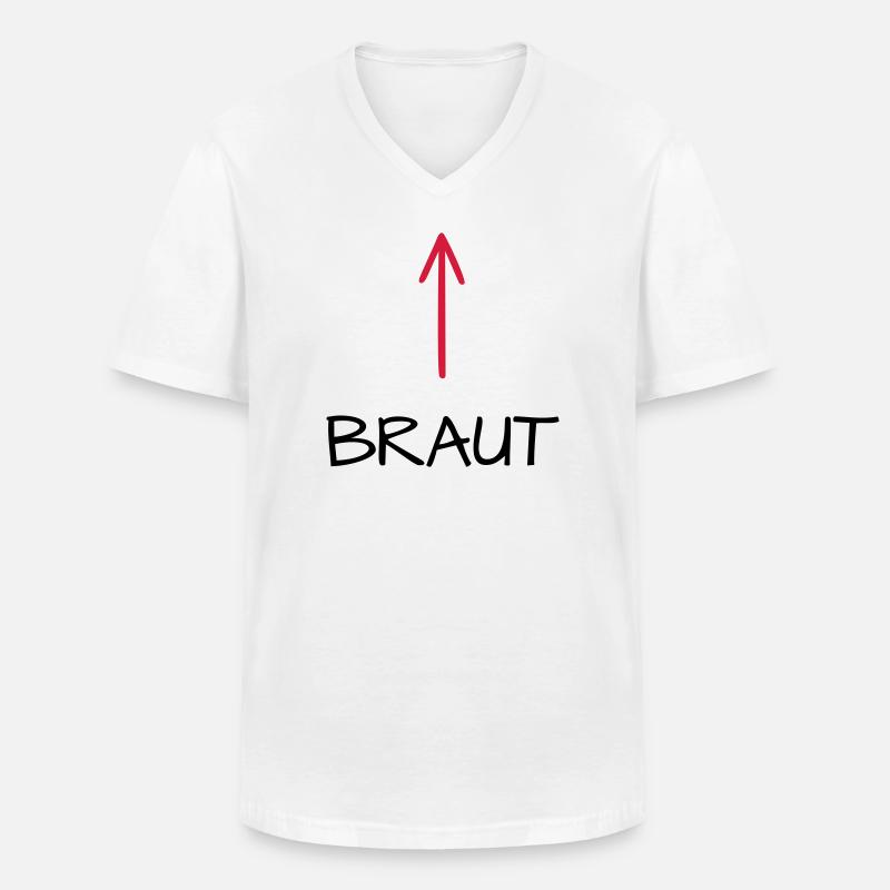 Braut Junggesellenabschied Junggesellin Pfeil - Männer-T-Shirt mit V-Ausschnitt - Weiß