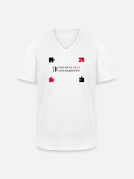 communication watzlawick - Men's V-Neck T-Shirt - white