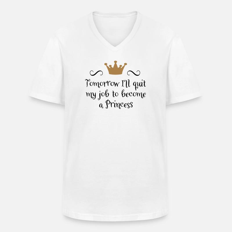 princess - Männer-T-Shirt mit V-Ausschnitt - Weiß