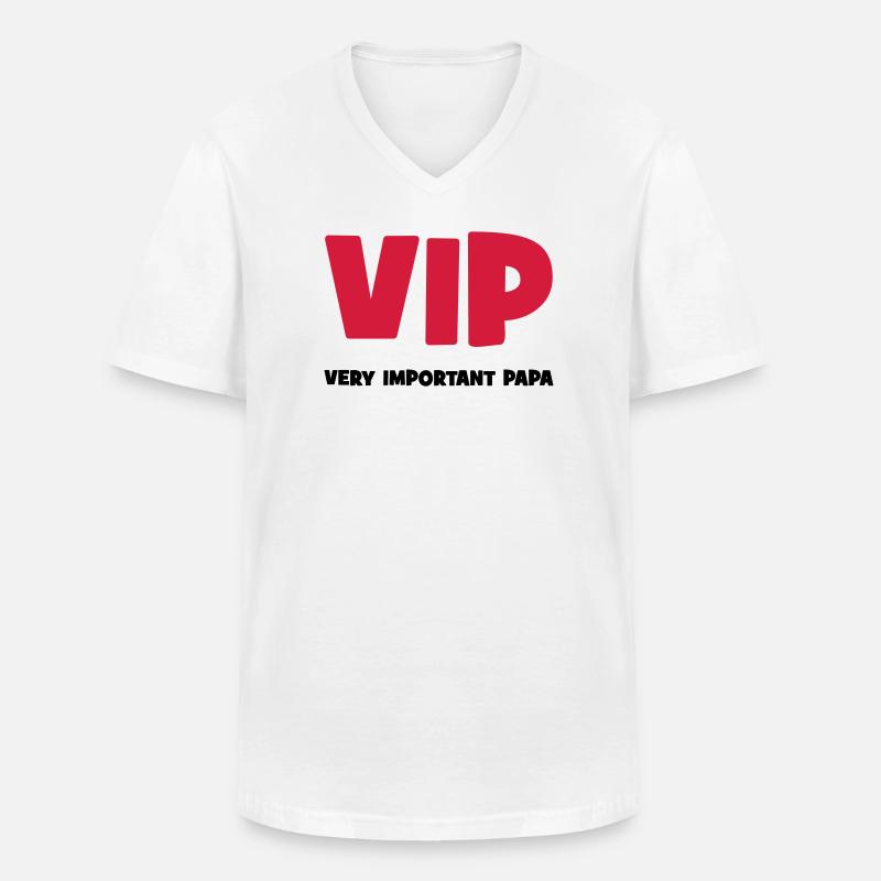 Very Important Papa :) - Männer-T-Shirt mit V-Ausschnitt - Weiß