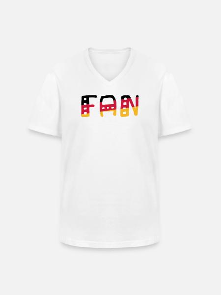 FAN - Shirt Germany - Men's V-Neck T-Shirt - white