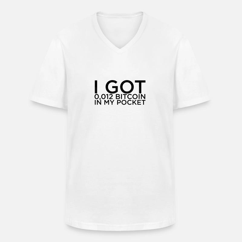 Bitcoin Spruch - Männer-T-Shirt mit V-Ausschnitt - Weiß