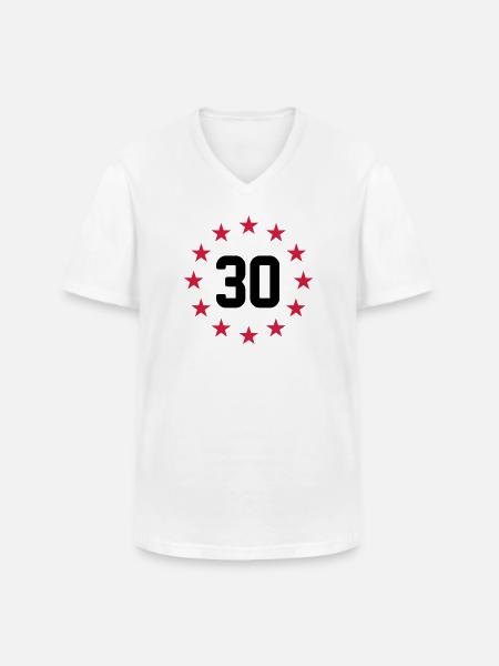 30 years - Men's V-Neck T-Shirt - white