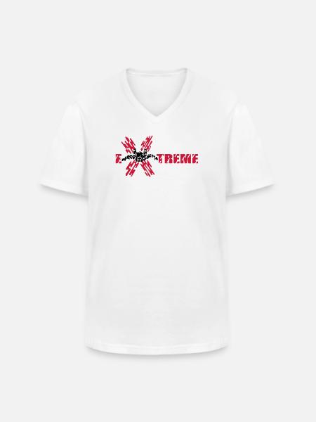 skydiver extreme - Men's V-Neck T-Shirt - white