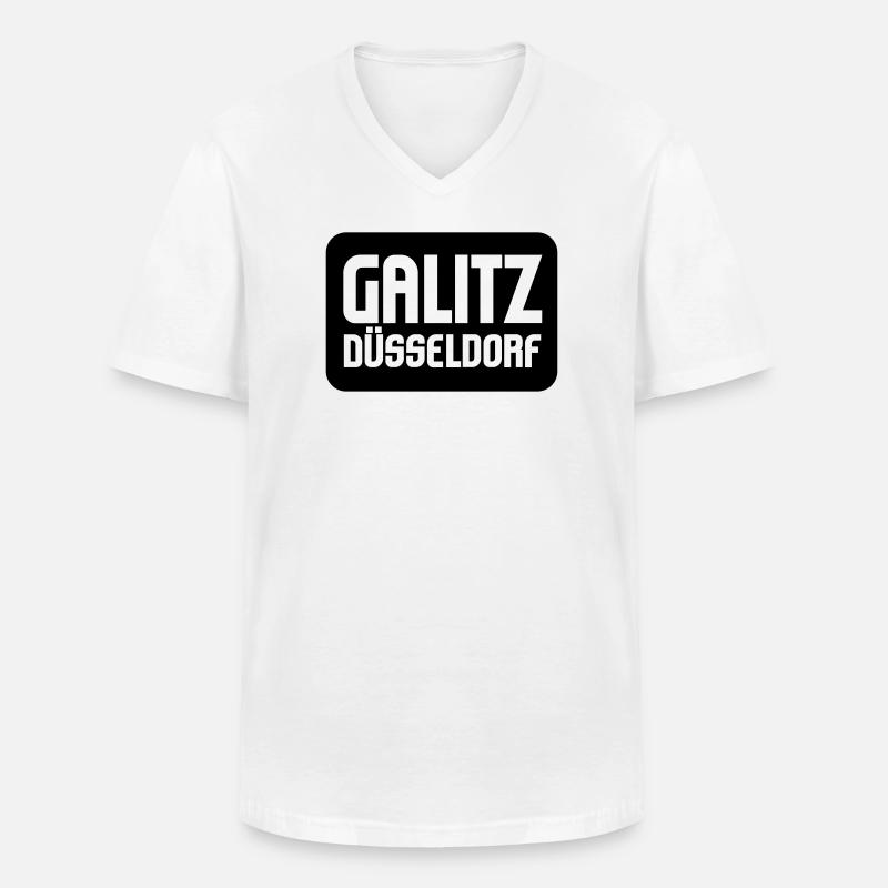 Galitz Logo - Männer-T-Shirt mit V-Ausschnitt - Weiß