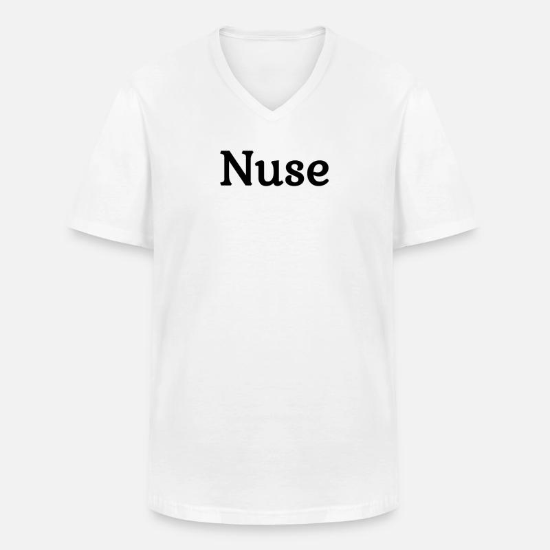 Albania "Nuse" - Maglietta da uomo classica con scollo a V - bianco