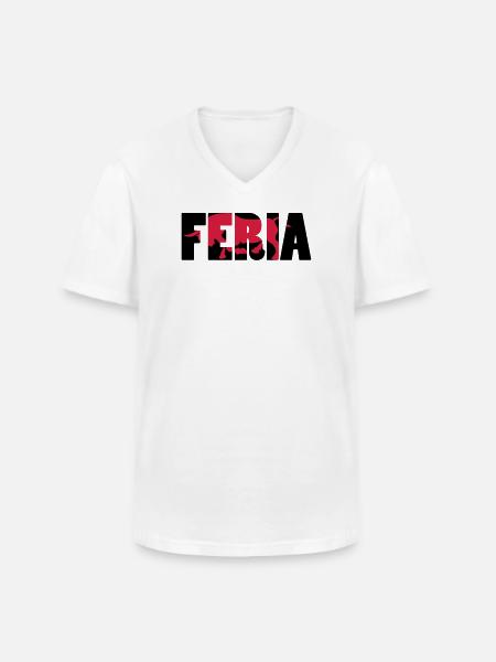 Feria - T-shirt col V Homme - blanc
