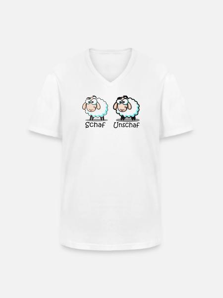 sheep - Men's V-Neck T-Shirt - white