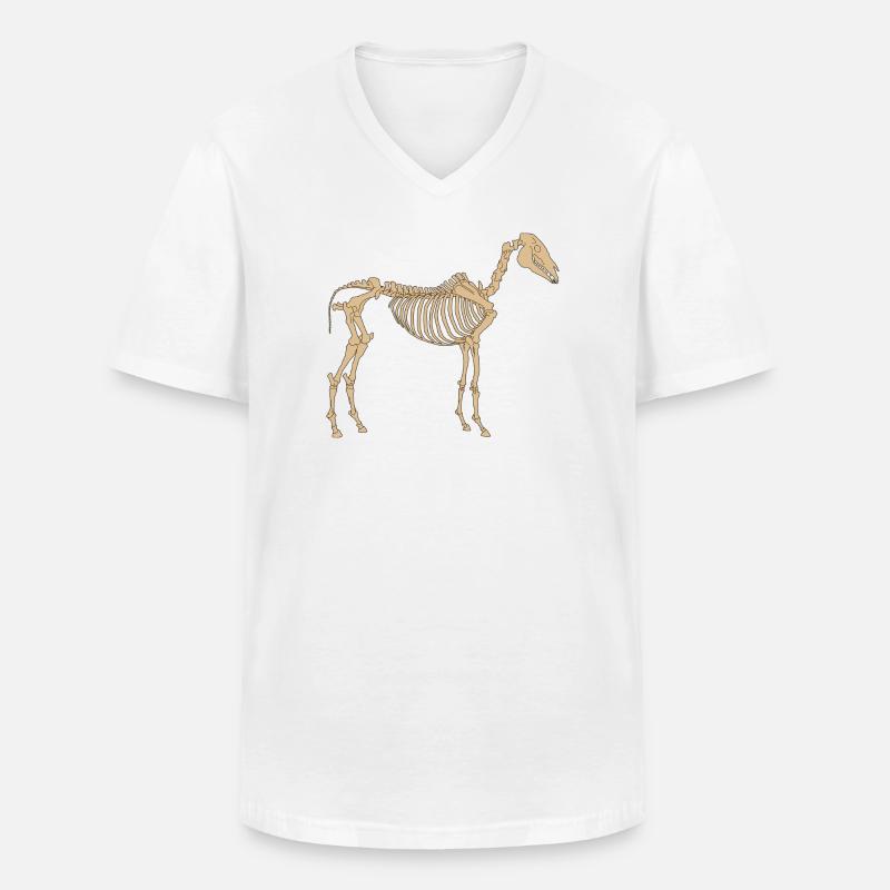 Paleolithic Skeleton Horse - Men's V-Neck T-Shirt - white