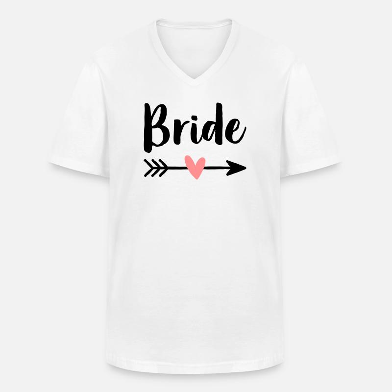 Bride Amor Pfeil Junggesellenabschied Geschenk - Männer-T-Shirt mit V-Ausschnitt - Weiß