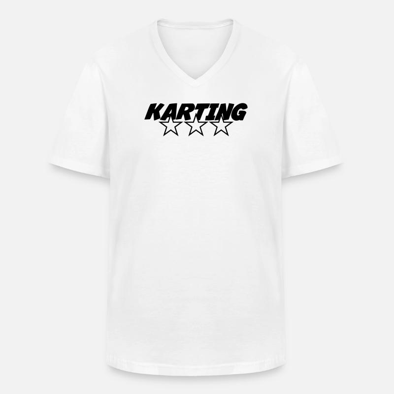 Karting - Men's V-Neck T-Shirt - white