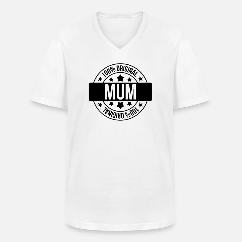 Mum - Men's V-Neck T-Shirt - white