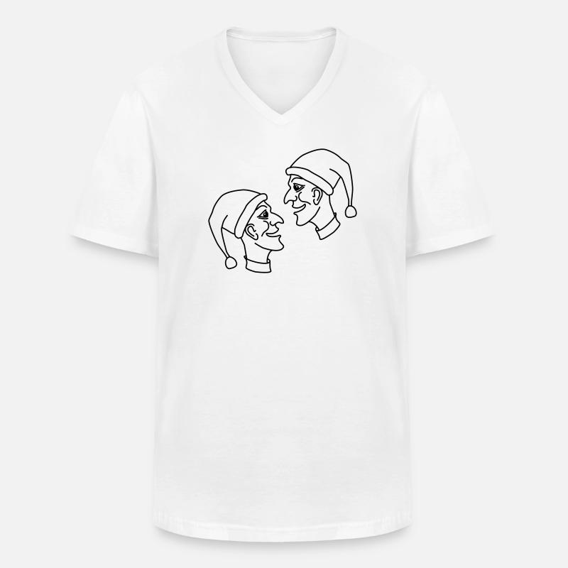 kasperle puppe märchen - Männer-T-Shirt mit V-Ausschnitt - Weiß