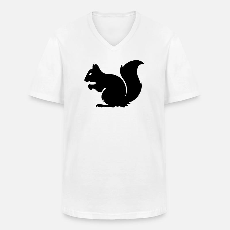 Eichhörnchen - Männer-T-Shirt mit V-Ausschnitt - Weiß