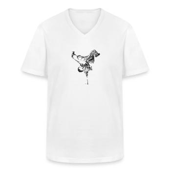 hip hop - Männer-T-Shirt mit V-Ausschnitt - Weiß - Vorne - AI Model Male 185 light (185cm)