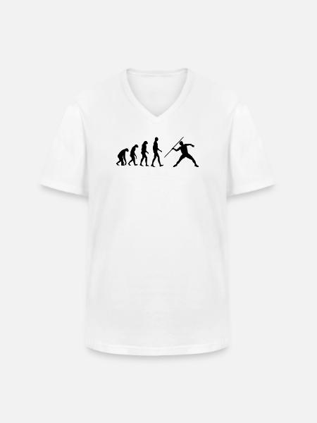 Javelin Throw Thrower Lancer de Javelot Speerwurf - Men's V-Neck T-Shirt - white