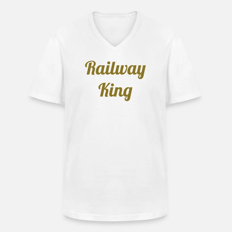 Eisenbahner / Eisenbahnen / Eisenbahn / Bahn - Männer-T-Shirt mit V-Ausschnitt - Weiß