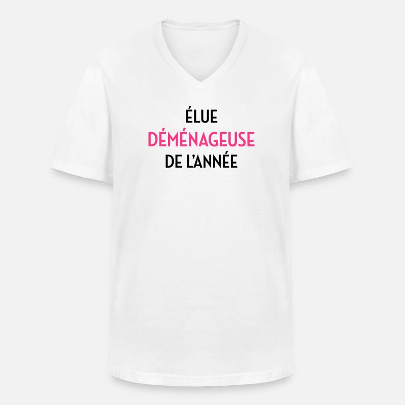 frachtführer / möbelpacker / mover / bewegen - Männer-T-Shirt mit V-Ausschnitt - Weiß