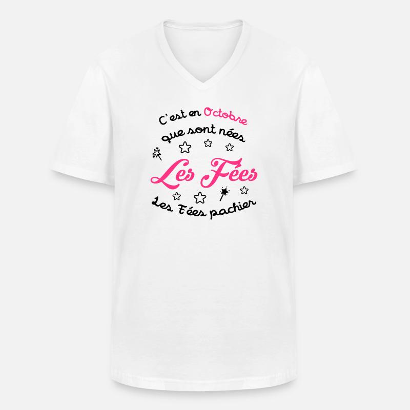 Mädchen / Fee / Prinzessin / Baby - Männer-T-Shirt mit V-Ausschnitt - Weiß