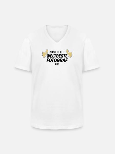 der weltbeste fotograf - Männer-T-Shirt mit V-Ausschnitt - Weiß
