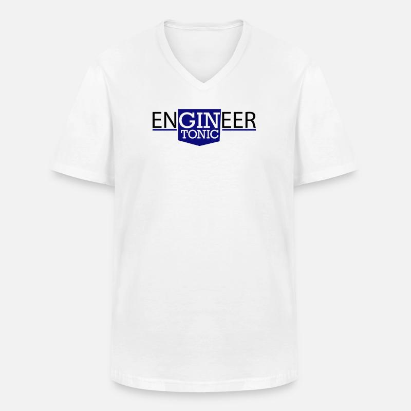 Engineer - Männer-T-Shirt mit V-Ausschnitt - Weiß