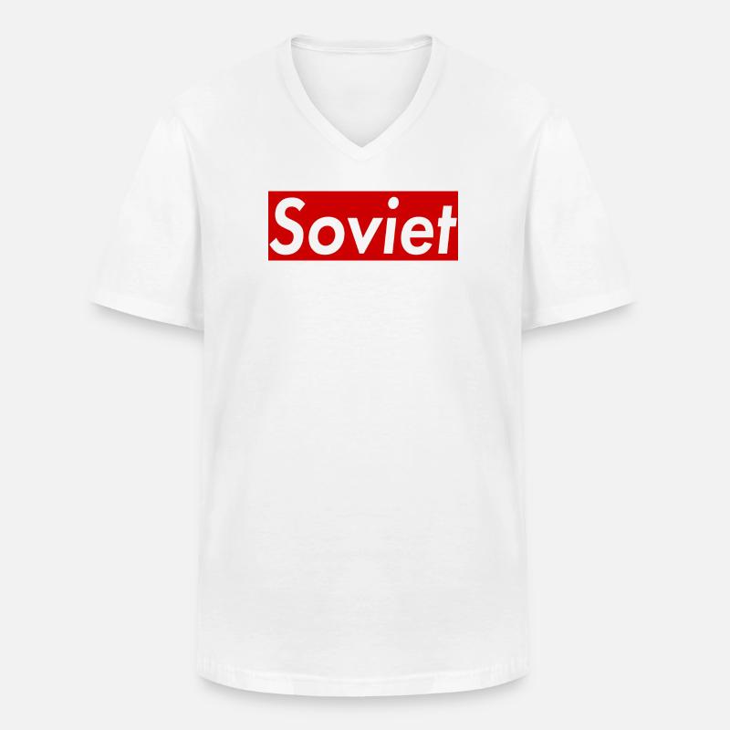 Soviet - Men's V-Neck T-Shirt - white