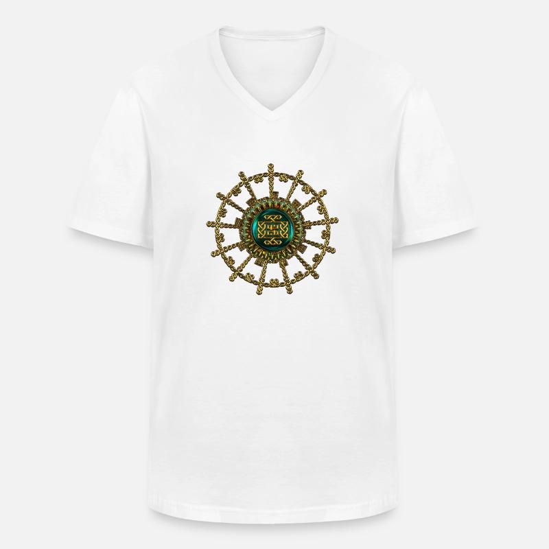 Wunderbare elegante keltische Zeichen - Männer-T-Shirt mit V-Ausschnitt - Weiß