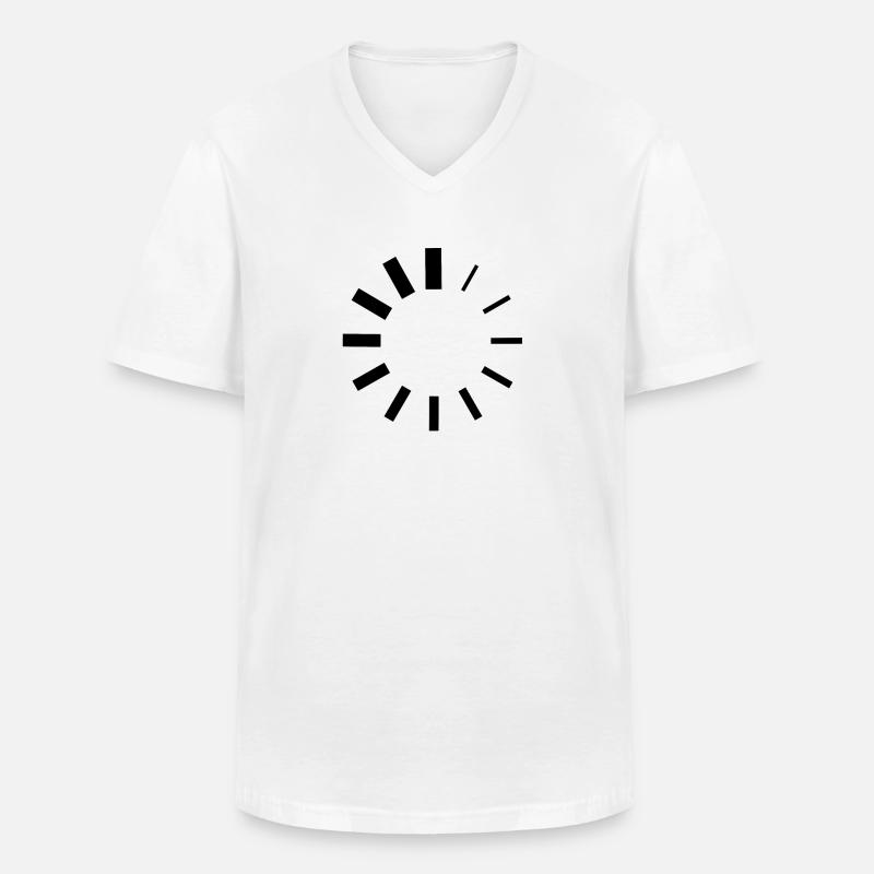 Loading - Logo - Männer-T-Shirt mit V-Ausschnitt - Weiß